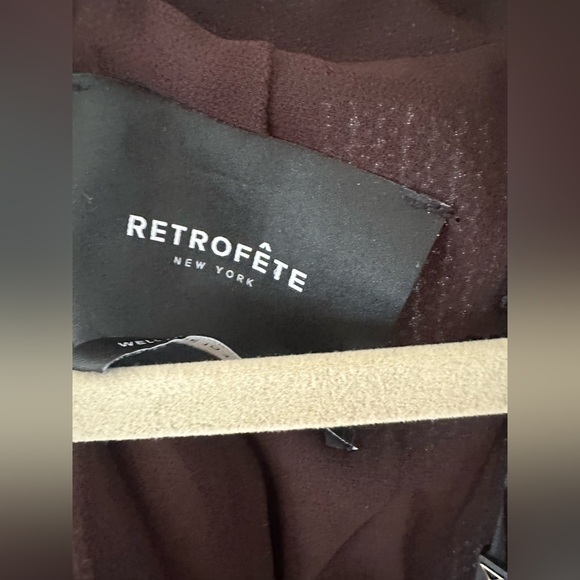 NWT Retrofete SET Tuxedo Blazer Pant Suit Dark Brown Sequin Medium $1100 Retail - Picture 11 of 16